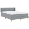 vidaXL Boxspringbed met matras Lichtgrijs 140 x 190 cm Stof
