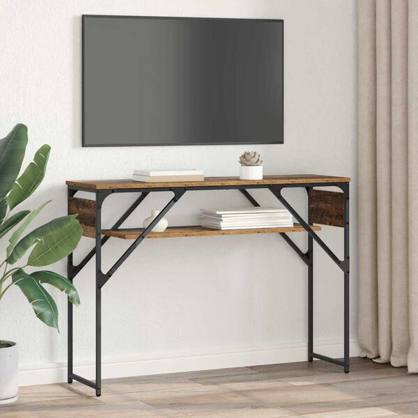 vidaXL Consoletafel Oud Hout 105x30x75cm Bewerkt hout