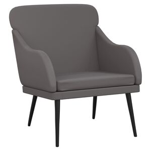 vidaXL Fauteuil 63x76x80 cm kunstleer grijs