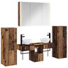 vidaXL Badkamermeubelset 6 pcs Oud hout Bewerkt hout en glas