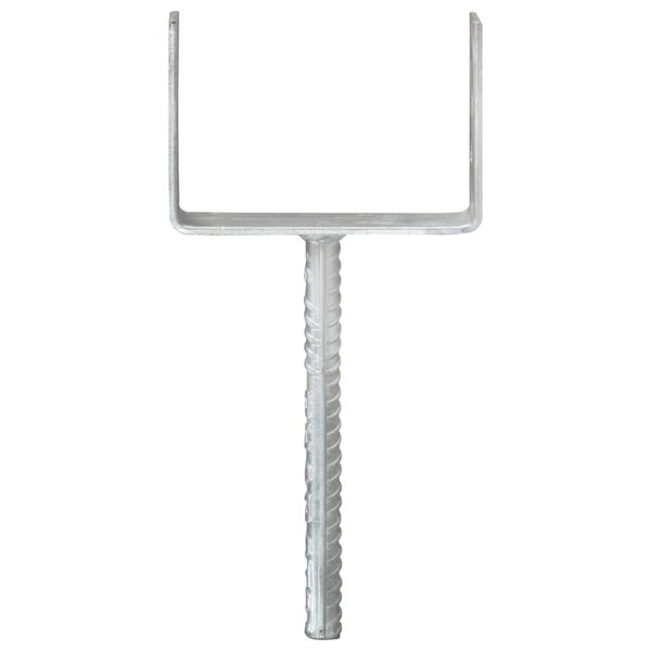 vidaXL Grondankers 6 st 12x6x30 cm gegalvaniseerd staal zilverkleurig