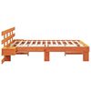 vidaXL Bedframe met hoofdeinde Bruin 140 x 200 cm Massief grenenhout