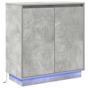 vidaXL LED Sideboard Beton Grijs 71 x 34,5 x 75 cm Bewerkt hout