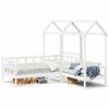 vidaXL Kinderbedset met huisje massief grenenhout wit 80x200 cm
