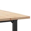 vidaXL Eettafel O-frame 80x80x75,5 cm massief grenenhout en staal
