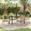 vidaXL Tuin Eetset 5 pcs Beige poly rattan