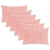 vidaXL Kussensloop 6 st HEERLEN Roze 40 x 60 cm Nep Konijnenbont