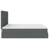 vidaXL Ottoman bed met matrassen 180x200cm stof donkergrijs