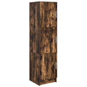 vidaXL Hoge kast Gerookt eiken 31.5 x 32 x 122.5 cm