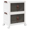 vidaXL Opbergbox stapelbaar met wielen 2-laags 28 L 48,5x29,5x59,5 cm