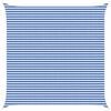 vidaXL Zonneschaduwzeil Blauw en Wit 5 x 5 m HDPE