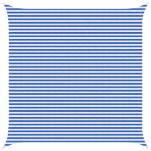 vidaXL Zonneschaduwzeil Blauw en Wit 5 x 5 m HDPE