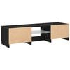 vidaXL TV-kast Zwart Eiken 140 x 38,5 x 36 cm Bewerkt hout