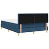 vidaXL LED Box Spring Bed met matras met LED Blauw 140 x 190 cm Stof