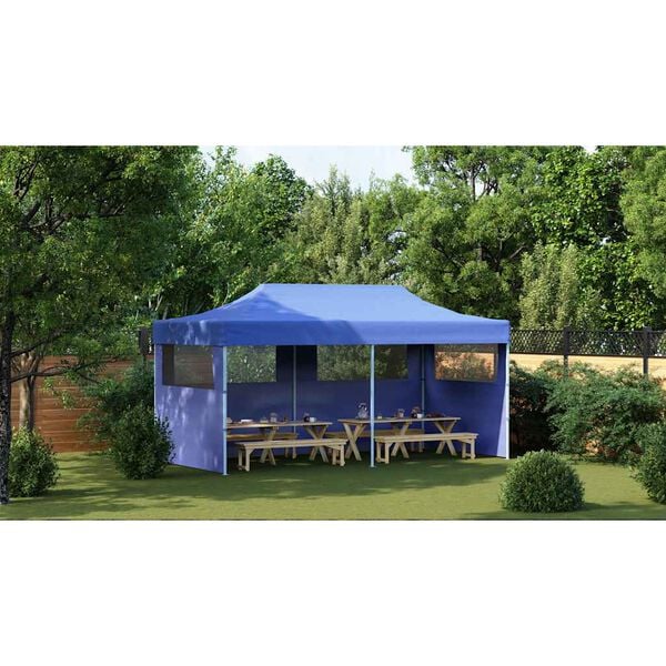 vidaXL Partytent pop-up inklapbaar 3x6 m blauw