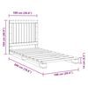 vidaXL Bedframe met hoofdbord massief grenenhout 100x200 cm