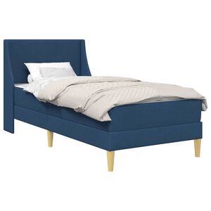 vidaXL Bedframe met matras met hoofdeinde Blauw 80x 200 cm Polyester