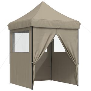 vidaXL Partytent 200 x 200 x 306 cm Taupe Oxford Stof