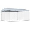 vidaXL Hondenkennel voor buiten met dak 382x382x225 cm