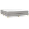 vidaXL Boxspring met matras stof lichtgrijs 160x200 cm