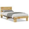 vidaXL Bedframe hoofdeinde zonder matras 80x200 cm massief hout eiken