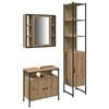 vidaXL Badkamermeubelset 3 st Artisan Eiken 33 x 33 x 185,5 cm