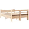 vidaXL Bedframe met hoofdbord massief grenenhout wit 140x200 cm