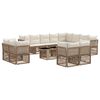 vidaXL Tuinbankenset 13 st poly rattan