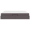 vidaXL Opslag bed met matras met matras met opslag 2 pcs Grijs Leer