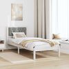 vidaXL Bedframe Lichtgrijs 90 x 200 cm Massief grenenhout