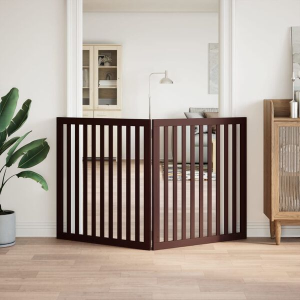 vidaXL Hondenhek inklapbaar 2 panelen 160 cm populierenhout bruin