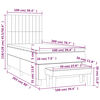 vidaXL Boxspring met matras stof cr&egrave;mekleurig 100x200 cm