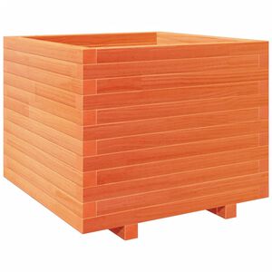vidaXL Plantenbak 60x60x49,5 cm massief grenenhout wasbruin