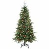 vidaXL Kunstmatige Inklapbare Kerstboom Groen 150 cm PE en PVC