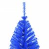 vidaXL Kunstkerstboom met standaard half 240 cm PVC blauw