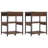 vidaXL Nachtkastje 2 st Bruin Eiken 41 x 31 x 51 cm Bewerkt hout