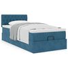 vidaXL Ottoman bed met matras 80x200cm fluweel donkerblauw