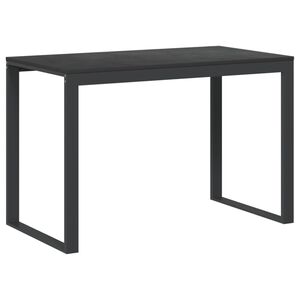 vidaXL Computerbureau 110x60x73 cm spaanplaat zwart