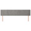 vidaXL Hoofdbord met randen 163x16x78/88 cm fluweel lichtgrijs