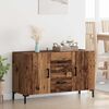 vidaXL Dressoir met lade Oud Hout 100 x 36 x 60 cm Bewerkt hout