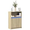 vidaXL Dressoir met LED 72x34x100 cm bewerkt hout sonoma eikenkleurig