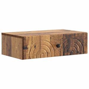 vidaXL Wandmontage Zijtafel 59 x 34,5 x 17 cm Bewerkt hout Oud hout
