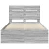 vidaXL Bedframe Grijs Sonoma 120 x 190 cm Massief grenenhout
