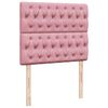 vidaXL Ottoman bed met matrassen en LED's 120x190cm fluweel roze
