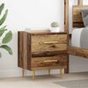 vidaXL Nachtkastje 2 pcs Oud Hout 40 x 35 x 47,5 cm Bewerkt hout