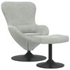 vidaXL Egg Chair met Voetsteun Lichtgrijs 63 x 73 x 90 cm Fluweel