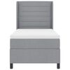 vidaXL Boxspring bed met matras Lichtgrijs 80 x 200 cm Stof