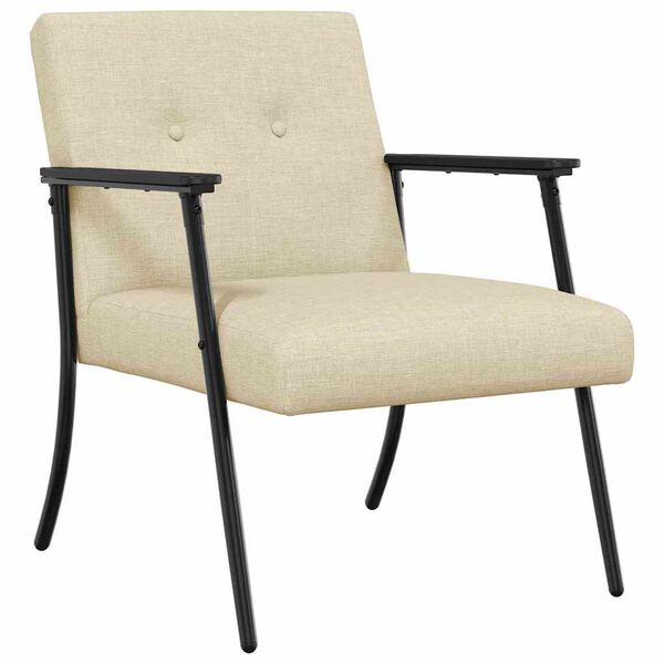 vidaXL Fauteuil Cr&egrave;me 59 x 75 x 78 cm Stof