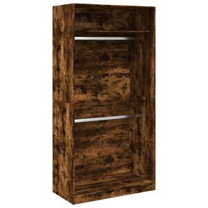 vidaXL Kledingkast 100x50x200 cm bewerkt hout gerookt eikenkleurig