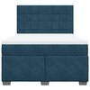 vidaXL Boxspring met matras fluweel blauw 140x190 cm